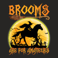 Horse Brooms Are For Amateurs Horse Riding Lovers Halloween 465 Riding Ladies Fitted T-shirt | Artistshot