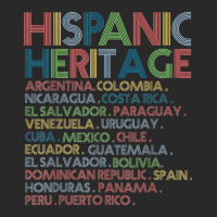 Hispanic Heritage Month Latino Countries Names Retro Vintage T Shirt Printed Hat | Artistshot