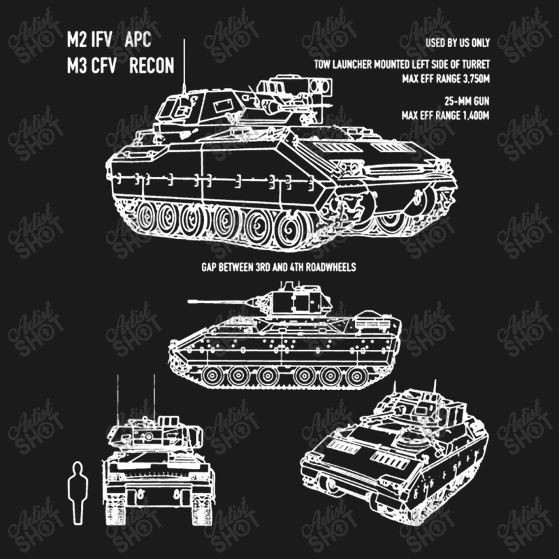 M2 Bradley Ifv M3 Cfv Us Army Recon Blueprint Full-Length Apron by naeshastores | Artistshot