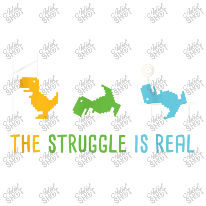 The Struggle Is Real I Dinosaur Gym I Trex Music Vintage Retro Sticker | Artistshot