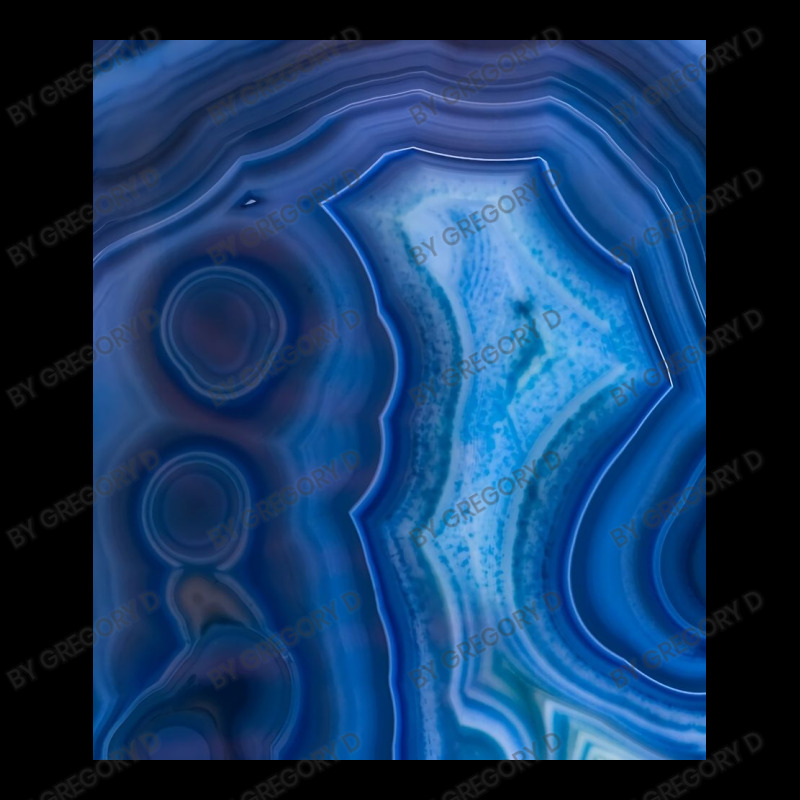 Deep Blue Lagoon Agate Canvas Long Sleeve Shirts | Artistshot