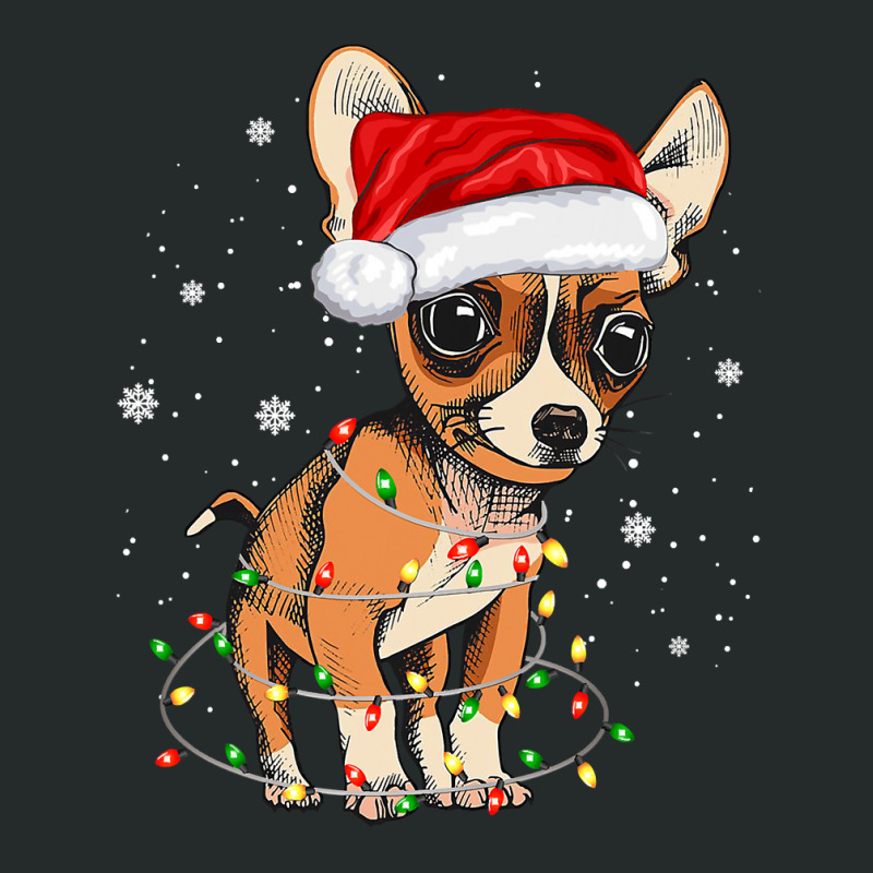 Chihuahua Dog Tree Christmas Light Xmas Pajama Matching 358 Women's Triblend Scoop T-shirt by pester | Artistshot