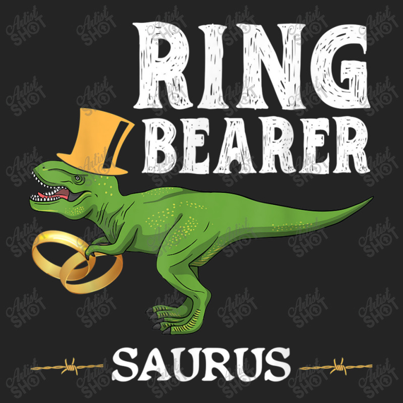 Trex Dinosaur Wedding Party - Ring Bearer Saurus Funny Men 3/4 Sleeve Shirt | Artistshot