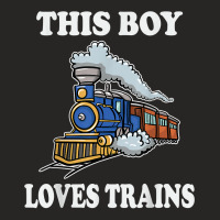 This Boy Loves Trains Gift Train Wagon Lover Gifts T Shirt Ladies Fitted T-shirt | Artistshot