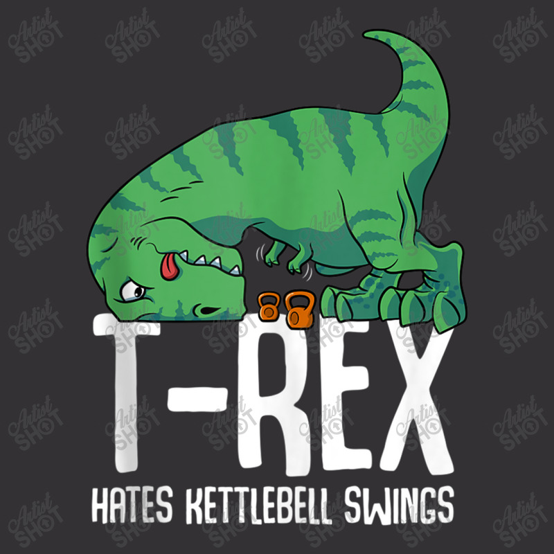 T-rex Hates Kettlebell Gym Short Arms Dino Lover Funny Trex For Mens W Vintage Hoodie | Artistshot