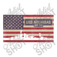 Uss Arkansas Bb 33 Battleship Vintage Usa Flag Gift Men's T-shirt Pajama Set | Artistshot