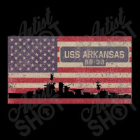 Uss Arkansas Bb 33 Battleship Vintage Usa Flag Gift Men's Long Sleeve Pajama Set | Artistshot