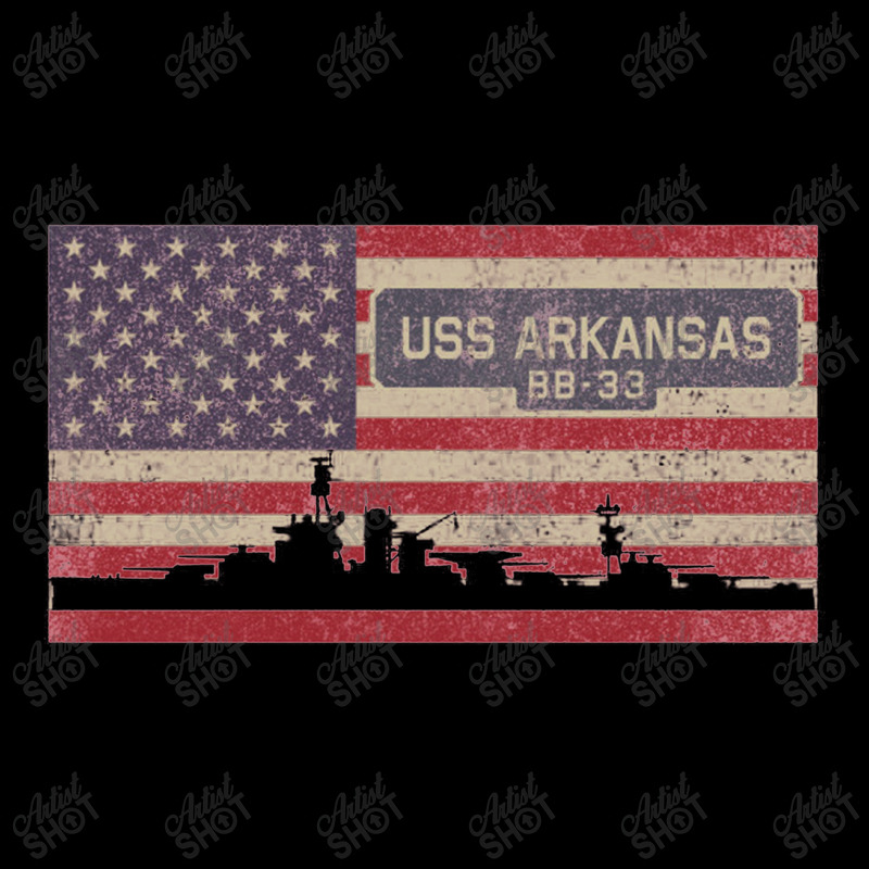 Uss Arkansas Bb 33 Battleship Vintage Usa Flag Gift Men's Long Sleeve Pajama Set by naeshastores | Artistshot