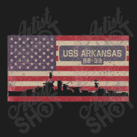 Uss Arkansas Bb 33 Battleship Vintage Usa Flag Gift Classic T-shirt | Artistshot