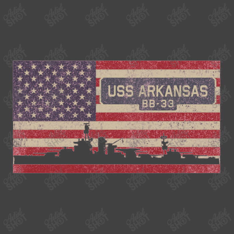 Uss Arkansas Bb 33 Battleship Vintage Usa Flag Gift Vintage T-Shirt by naeshastores | Artistshot