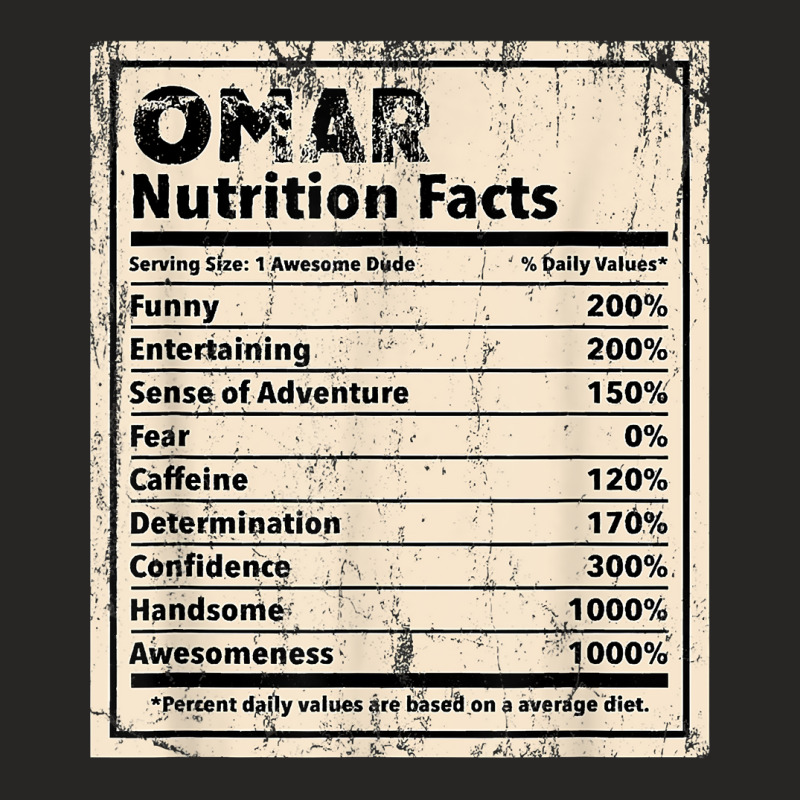 Omar Nutrition Facts Funny Name Humor Nickname Sarcasm T Shirt Ladies Fitted T-Shirt by esquezdmonene | Artistshot