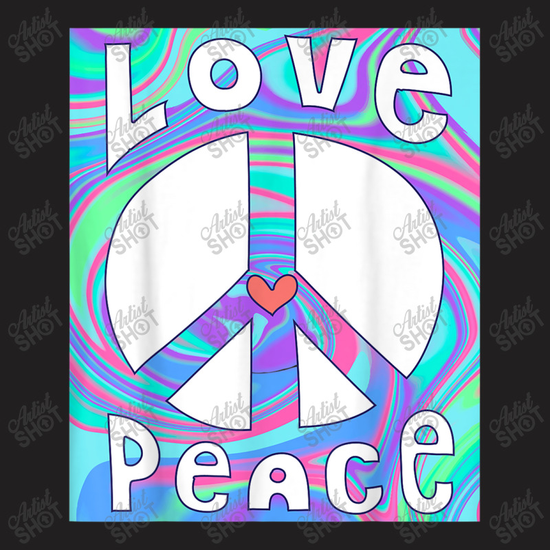 Peace Sign Love T Shirt 60s 70s Tie Die Hippie Costume Characters Vide T-shirt | Artistshot