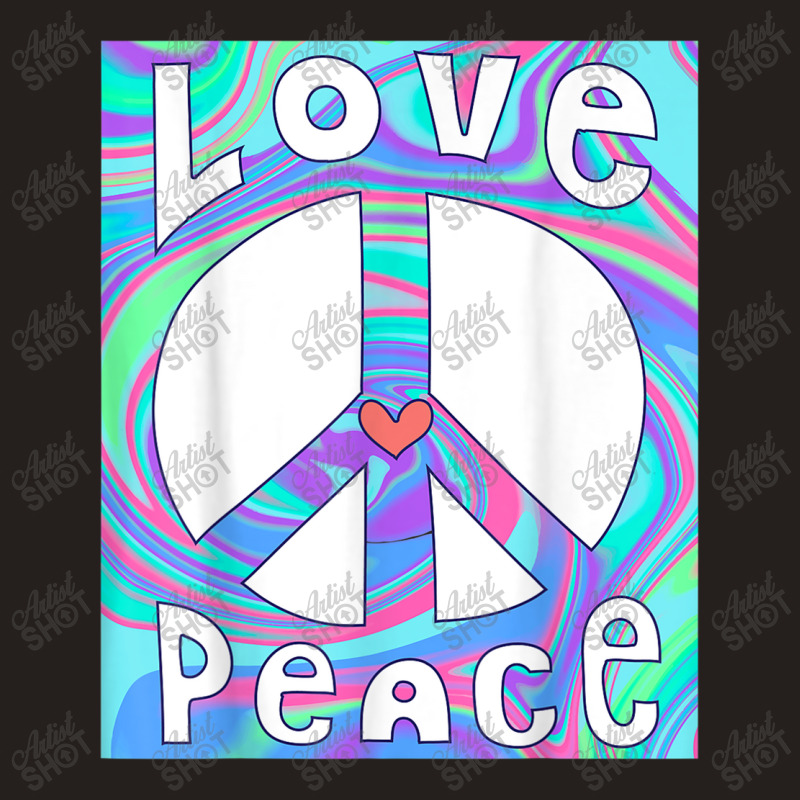 Peace Sign Love T Shirt 60s 70s Tie Die Hippie Costume Characters Vide Tank Top | Artistshot