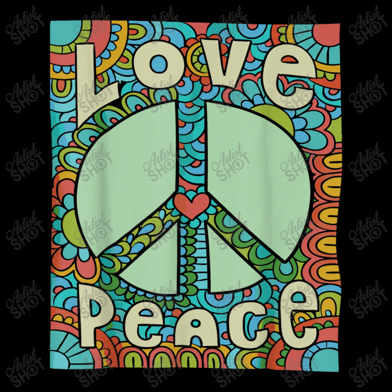 Peace Sign Love T Shirt 60s 70s Tie Die Hippie Costume Video Games Cha Men's Long Sleeve Pajama Set | Artistshot