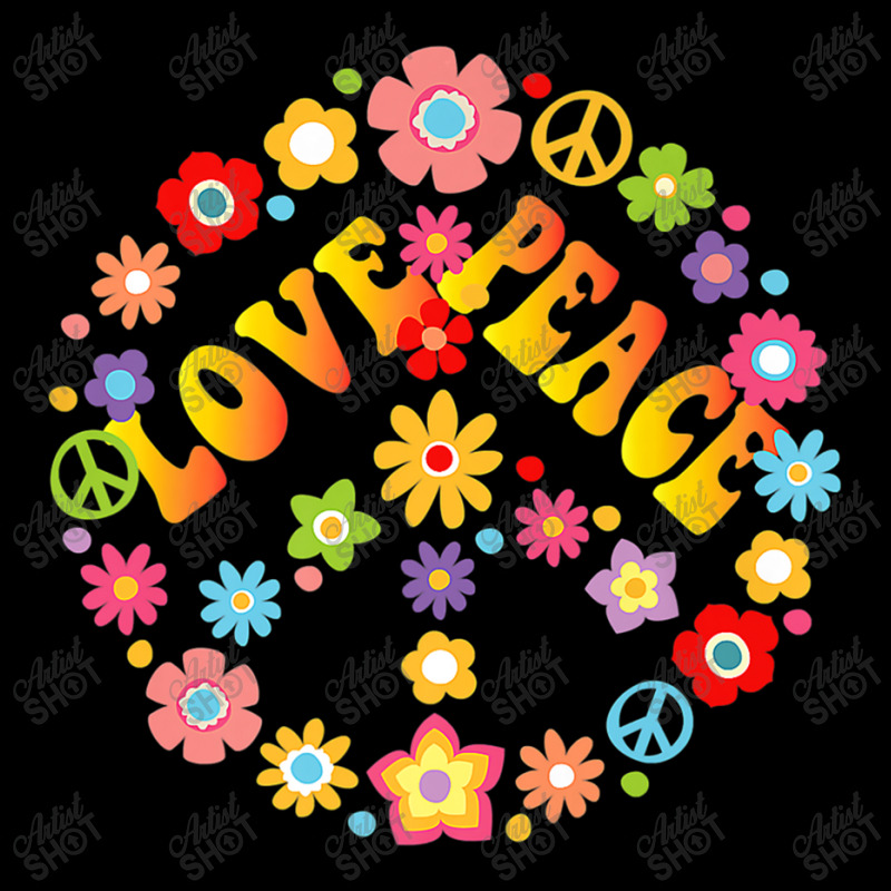 Peace Sign Love T Shirt 60s 70s Tie Dye Hippie Costume Arts Characters V-neck Tee | Artistshot