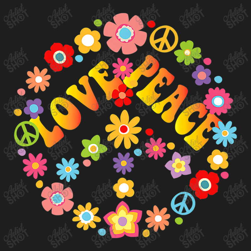 Peace Sign Love T Shirt 60s 70s Tie Dye Hippie Costume Arts Characters Classic T-shirt | Artistshot