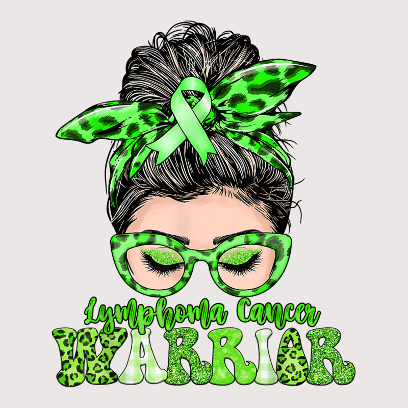 Women Messy Bun Lymphoma Cancer Warrior Gifts T Shirt Pocket T-shirt | Artistshot