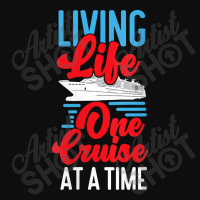 Womens Cruise Ship Vacation Living Life One Cruise At A Time Funny Men Crop Top | Artistshot