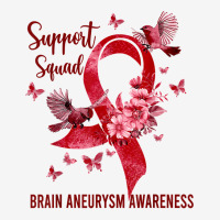 Support Squad Brain Aneurysm Awareness,we Wear Burgundy T Shirt Adjustable Cap | Artistshot