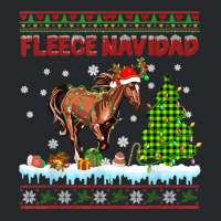 Fleece Navidad Christmas Lights Sweater Santa Reindeer Horse T Shirt Crewneck Sweatshirt | Artistshot