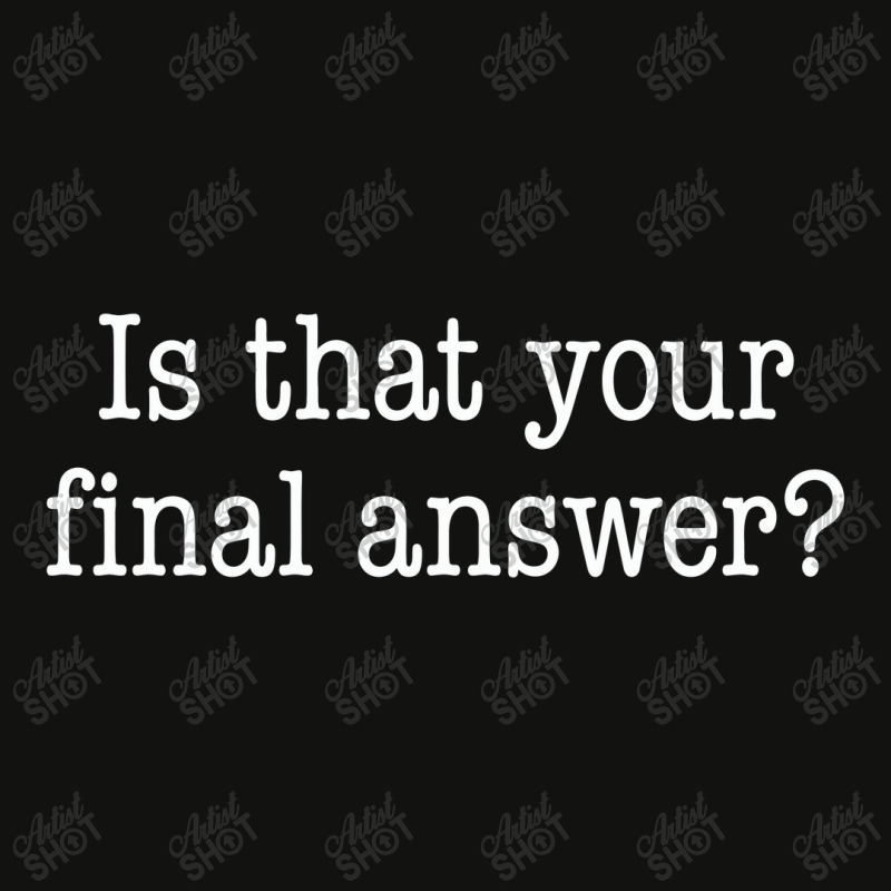 Is That Your Final Answer Scorecard Crop Tee by hotcoffeepdc | Artistshot