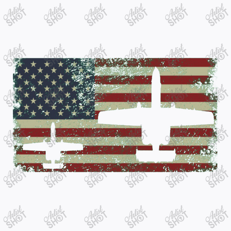 A 10 Thunderbolt Ii Warthog Plane Gift Us Flag T-shirt | Artistshot