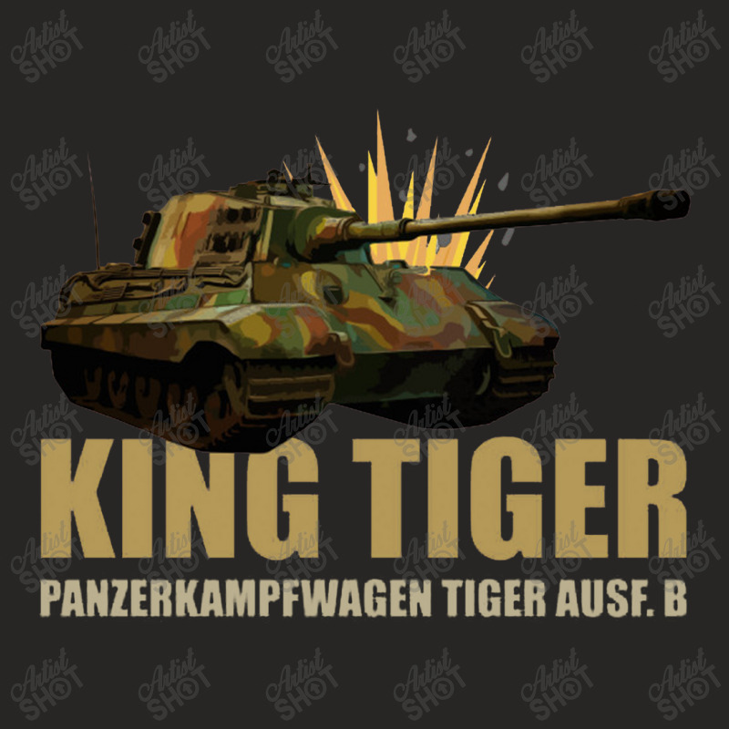 King Tiger Ii Panzer Tank World War Two German Army Ladies Fitted T-Shirt by naeshastores | Artistshot