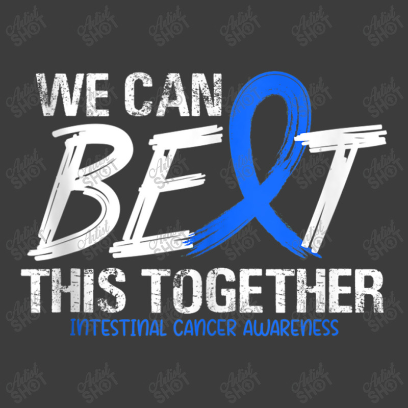 We Can Beat This Together Blue Ribbon Intestinal Cancer Men's Polo Shirt by LaytonDesign | Artistshot