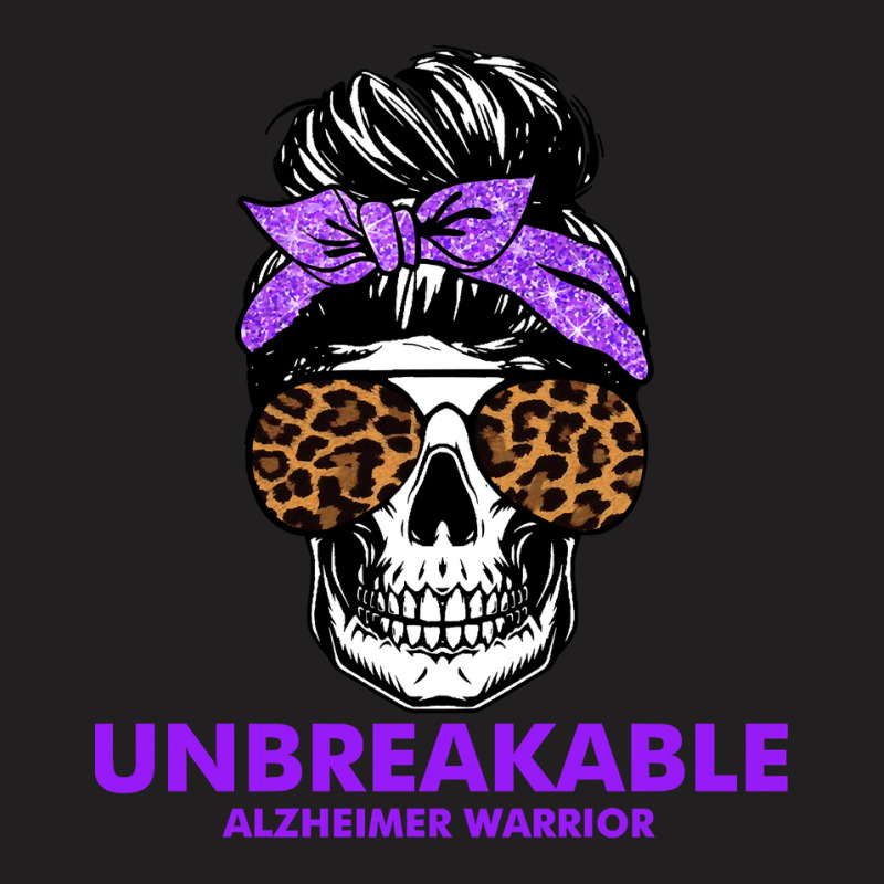 Alzheimers Unbreakable Alzheimer Warrior Skull Halloweenfor Woman 22 A T-shirt | Artistshot