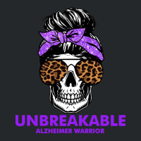 Alzheimers Unbreakable Alzheimer Warrior Skull Halloweenfor Woman 22 A Crewneck Sweatshirt | Artistshot