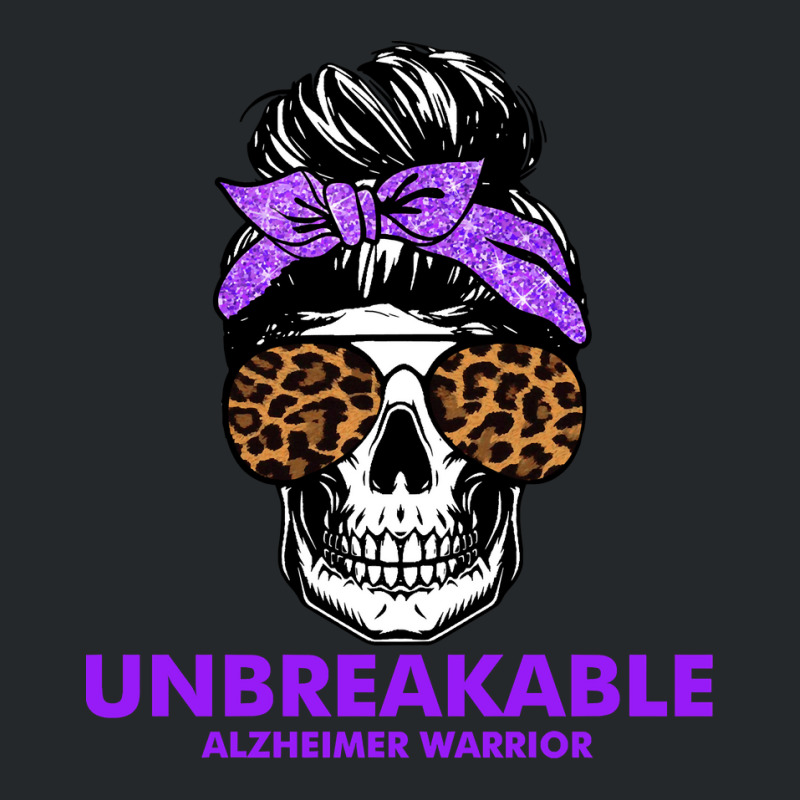 Alzheimers Unbreakable Alzheimer Warrior Skull Halloweenfor Woman 22 A Crewneck Sweatshirt | Artistshot