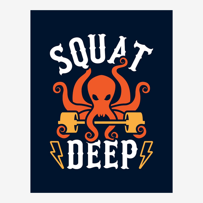 Squat Deep Kraken Poster Shield Patch | Artistshot