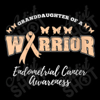 Womens Granddaughter Of A Warrior Endometrial Cancer Awareness V-neck Tee | Artistshot