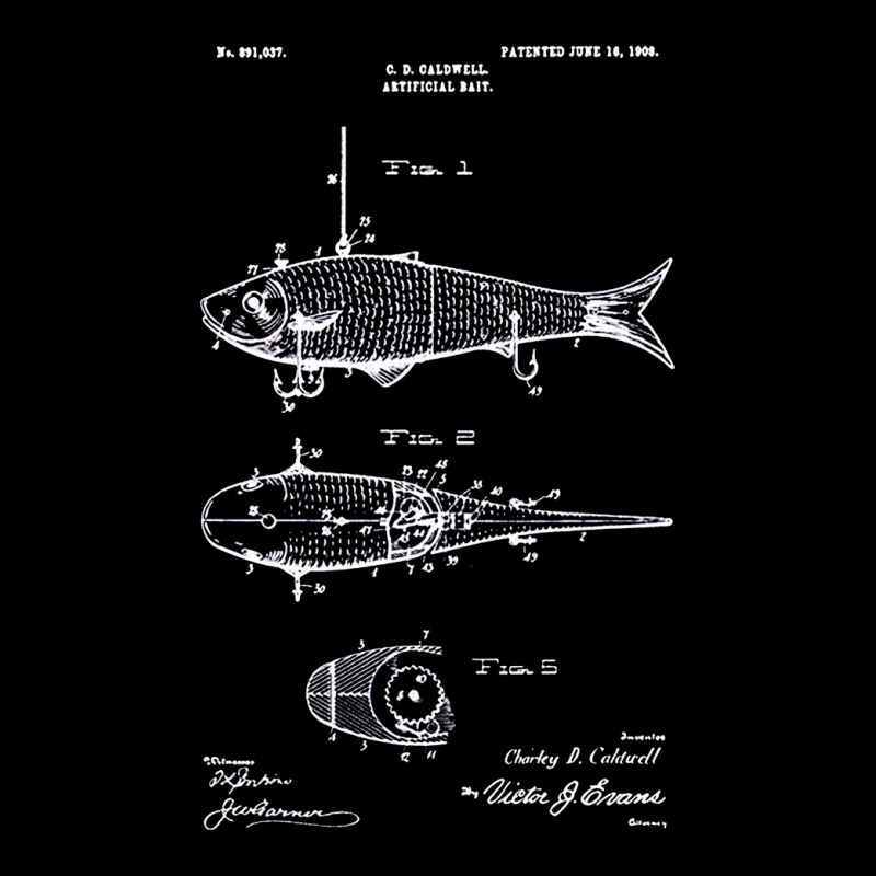 Fish Bait 1908 Patent, The Fish Bait 1908 Patent, Fish Bait 1908 Paten Cropped Sweater by ELMAV | Artistshot