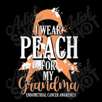 Womens Peach Ribbon Grandma Endometrial Cancer Awareness Cropped Hoodie | Artistshot