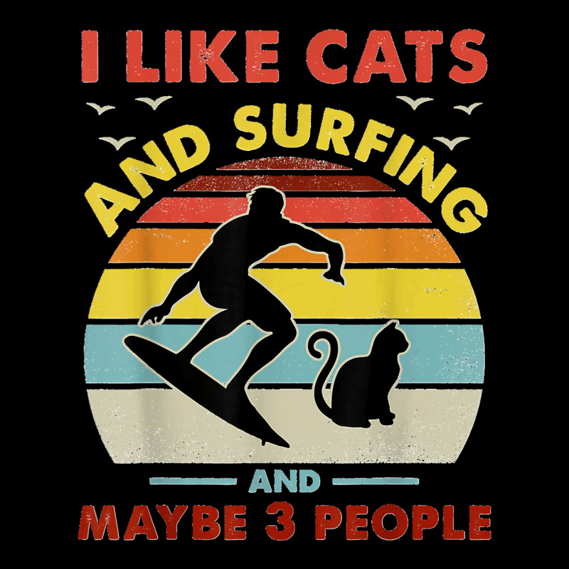 Surfing Cat I Like Cats And Surfing And Maybe 3 People Dad V-Neck Tee by LeonelSalas | Artistshot