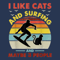 Surfing Cat I Like Cats And Surfing And Maybe 3 People Dad Men Denim Jacket | Artistshot