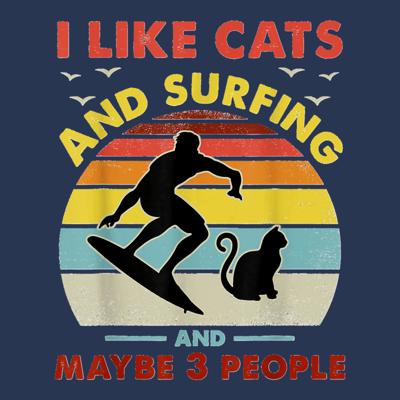 Surfing Cat I Like Cats And Surfing And Maybe 3 People Dad Men Denim Jacket by LeonelSalas | Artistshot