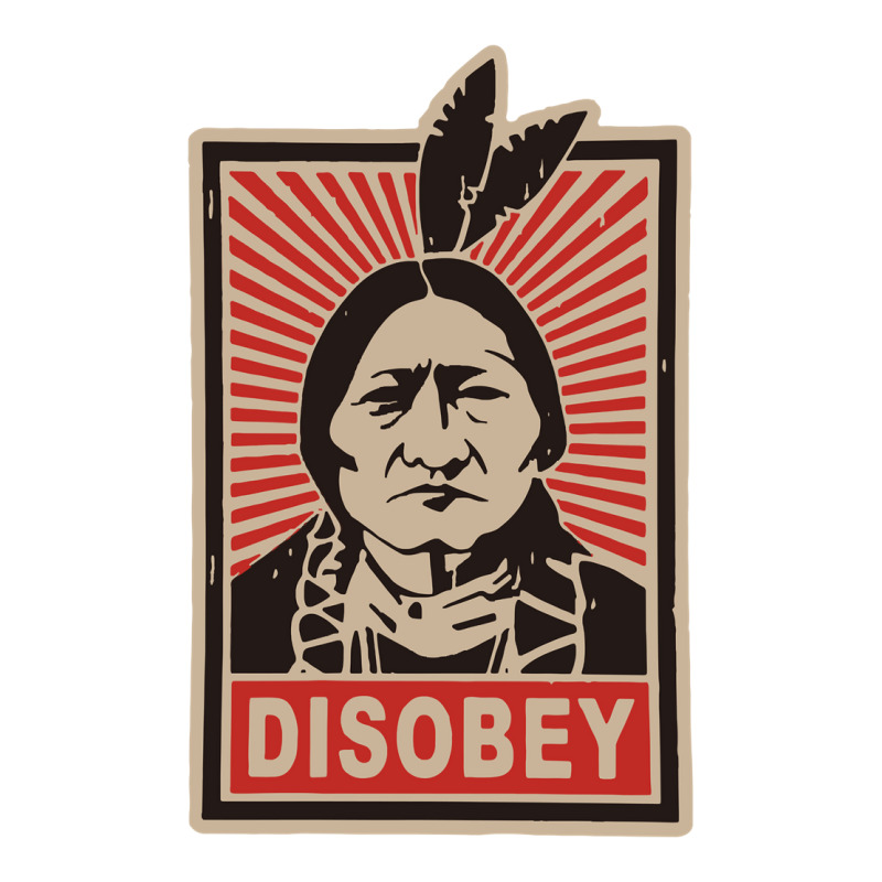 Disobeyy Native American Face Portraitt Anti Colonisation Mexico Usa P Sticker | Artistshot