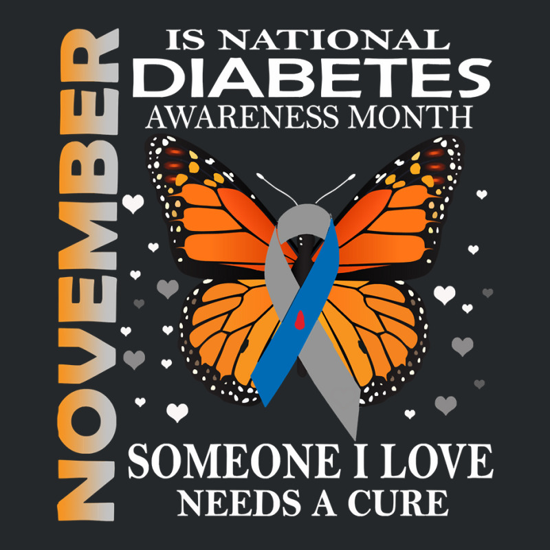 Diabetes November National Diabetes Month 218 Awareness Crewneck Sweatshirt by peafowl | Artistshot