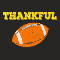 Football Mens Grateful Thankful Blessed Football Thanksgiving Leg 145 Ladies Fitted T-shirt | Artistshot