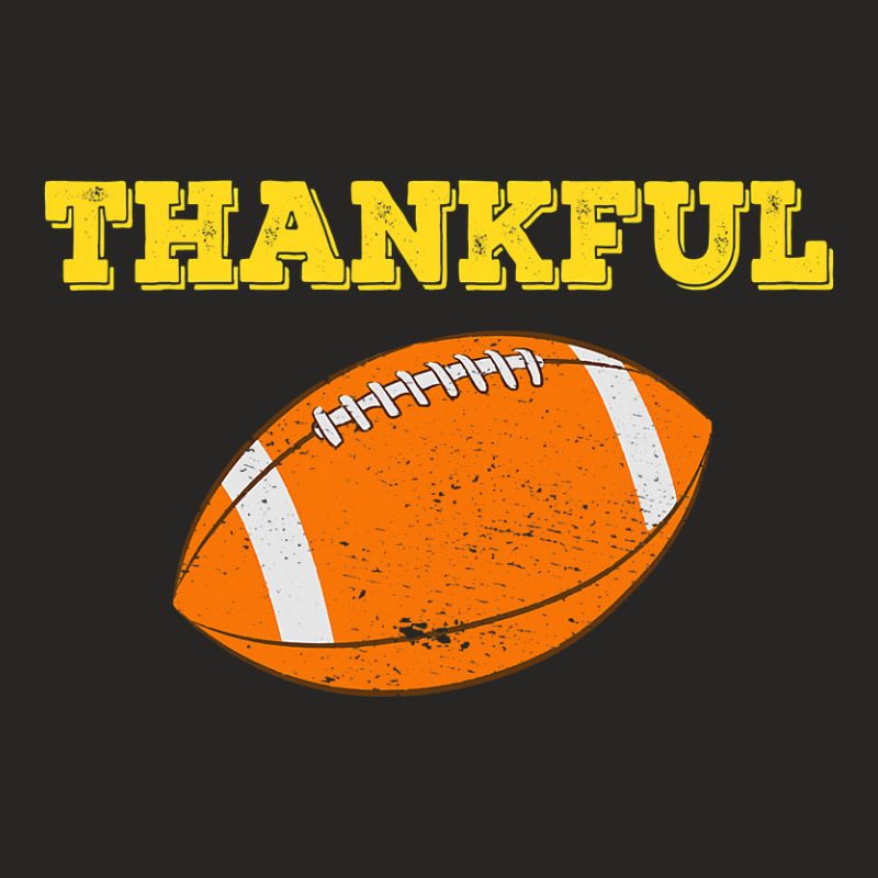 Football Mens Grateful Thankful Blessed Football Thanksgiving Leg 145 Ladies Fitted T-Shirt by peafowl | Artistshot