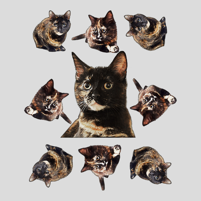 Tortie Cat Tortoiseshell Overload Multi Cat T Shirt Men's Polo Shirt by derosaatlamos | Artistshot