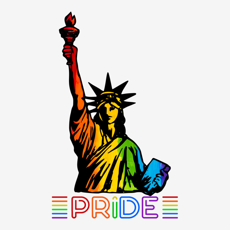 gay pride colors by night statue liberty