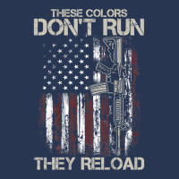 Gun American Flag Colors Don't Run They Reload (on Back) T Shirt Men Denim Jacket | Artistshot