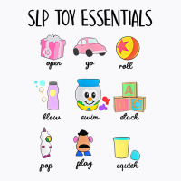 Slip Toy Essentials Slp Speech Pathologist Speech Therapy T Shirt T-shirt | Artistshot