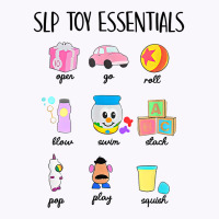 Slip Toy Essentials Slp Speech Pathologist Speech Therapy T Shirt Tank Top | Artistshot