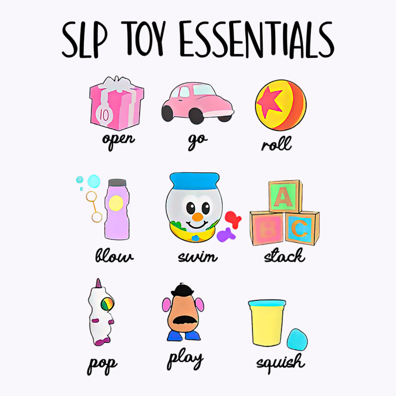 Slip Toy Essentials Slp Speech Pathologist Speech Therapy T Shirt Tank Top | Artistshot