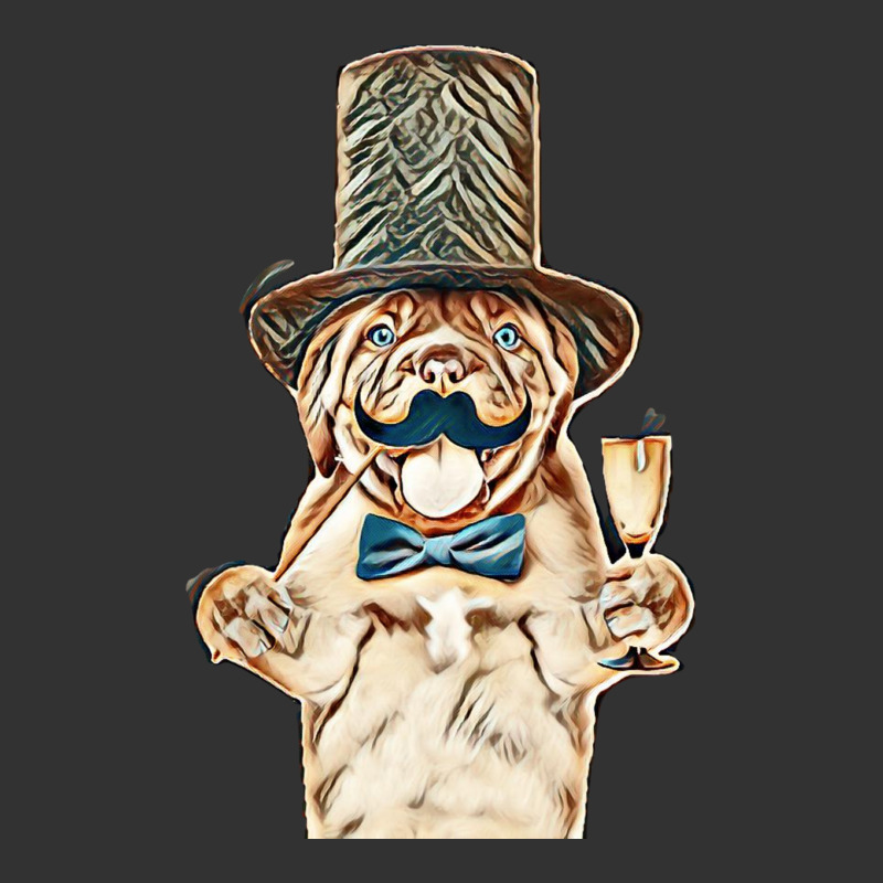 Puppy Gentleman Wearing Tie Bow And Cylinder Hat Holds  Mustache On St Baby Bodysuit | Artistshot