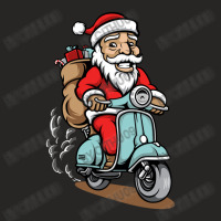 Santa Ride A Scooter Ladies Fitted T-shirt | Artistshot